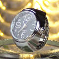 2PCS L04 Dial Quartz Analog Watch Creative Steel Cool Elastic Quartz Finger Ring Watch for Men / ...