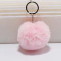 Simple Key Chain Fur Ball Pompon Keychain Pompom Artificial Rabbit Fur Animal Keychains for Woman...