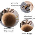 Fur Pom Keychains  Rabbit Fur Ball Keychain(khaki)