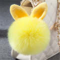 Fur Pom Keychains  Rabbit Fur Ball Keychain(yellow)