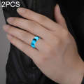 Men Ring, Ring Size:9 (Blue)