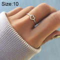 Fashion Heart Shaped Wedding Ring for Woman White(10)