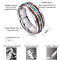 Ceramic Tungsten Steel Dragon Texture Ring for Men, Ring Size:11