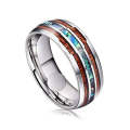 Ceramic Tungsten Steel Dragon Texture Ring for Men, Ring Size:11