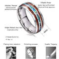Ceramic Tungsten Steel Dragon Texture Ring for Men, Ring Size:14