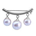 Anti Slip Pin Simple Pearl Brooch Women Accessories Cardigan Anti Wearing Pins Enamel Pin(Silver ...
