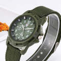 055 Men Canvas Strap Luminous Watch(Green)