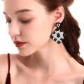 1 Pair Handmade Beaded Rice Bead Earrings Female Retro Earrings(White E68688)