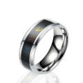 Smart Temperature Ring Stainless Steel Personalized Temperature Display Couple Ring, Size: 8(White)