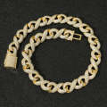 18 Inch Gold Micro-Inlaid Zircon Hipster Large Hip-Hop Necklace Chain