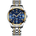 FNGEEN 4006 Men Trendy Waterproof Quartz Watch(Gold Blue Surface)