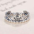 925 Sterling Silver Women Princess Crown Cubic Zirconia Rings 6
