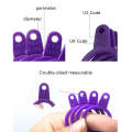 10 PCS Plastic Ring Circle Measurement Tools(Purple)