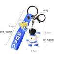 5 PCS MX-80094 Cartoon Car Soft Keychain Small Pendant(Blue)