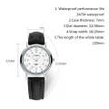 YAZOLE 281 Dual Digital Dial Simple Retro Business Couple Quartz Watch(Large White Tray Brown Belt)