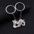 10 Pairs Metal Love Word Couple Keychain Pendant, Specification: H-452