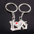 10 Pairs Metal Love Word Couple Keychain Pendant, Specification: H-452