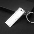 10 PCS Tool Metal Keychain Car Key Ring Pendant, Colour: H-404 Ruler