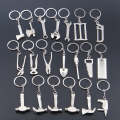 10 PCS Tool Metal Keychain Car Key Ring Pendant, Colour: H-390 Glossy Sheep Angle Hammer