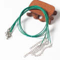 100 PCS Crystal Pendant Necklace Rope Jewelry Lanyard(Dark Green)