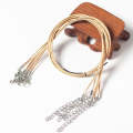 100 PCS Crystal Pendant Necklace Rope Jewelry Lanyard(Khaki)