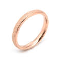 4 PCS Three Lifetimes Titanium Steel Couple Rings Very Fine Frosted Ring, Size: US Size 3(Rose Gold)