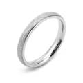 4 PCS Three Lifetimes Titanium Steel Couple Rings Very Fine Frosted Ring, Size: US Size 7(Silver)