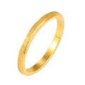 4 PCS Three Lifetimes Titanium Steel Couple Rings Very Fine Frosted Ring, Size: US Size 7(Golden)