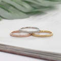 4 PCS Three Lifetimes Titanium Steel Couple Rings Very Fine Frosted Ring, Size: US Size 8(Rose Gold)