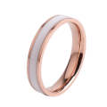 4 PCS Simple Black White Epoxy Couple Ring Women Titanium Steel Ring Jewelry, Size: US Size 4(Whi...