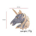 3 PCS s Unicorn Brooch Cartoon Women Accessories With Dripping Oil Pin(Gray)