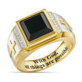 5 PCS 18K Gold Cross Ring Thorns Crown  Ring For Men, Size: 7
