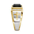 5 PCS 18K Gold Cross Ring Thorns Crown  Ring For Men, Size: 9