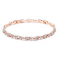 Women Shining Cubic Zircon Crystal Jewelry Bracelet(gold)