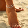Chain Anklet On The Leg Foot Bracelet Women Simple Slim Adjustable Wire Ankle Summer Beach Jewell...