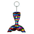 10 PCS Reflective Mermaid Keychain Sequins Mermaid Tail Accessories Car Luggage Pendant(Colorful 33)