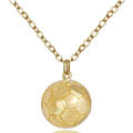 2 PCS Three-Dimensional Sports Ball Pendant Necklace,Style: Women Football Champagne Gold