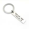 10 PCS C1010 Drive Safe Stainless Steel Tag Keychain 10x40mm(Mom)
