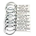 10 PCS C1010 Drive Safe Stainless Steel Tag Keychain 10x40mm(Aunt)