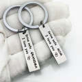 10 PCS C1010 Drive Safe Stainless Steel Tag Keychain 10x40mm(Mom)