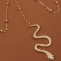 BT192-1 Elastic Snake Long Anklet Body Chain Accessories(Gold)