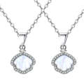 2 PCS A203 Natural Shell Pendant Clavicle Necklace With Cross Chain