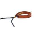 Men Vintage Vegetable Tanned Leather Ring of Life Couple Jewelry Bracelet(Brown)