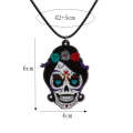 Halloween Skull Necklace Acrylic Personalized Pendant Jewelry(Blue Eyes Ghost Head)