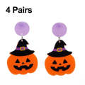 Halloween Acrylic Earrings Personality Festive Jewelry, Style: E000166 Black Hat