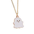 Halloween Jewelry Alloy Ghost Earrings Necklace(White Earrings+Necklace)