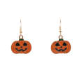 2 Sets Halloween Ghost Pumpkin Pendant Necklace Ears Personality Jewelry(Earrings+Necklace)