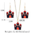 Halloween Personality Alloy Electroplating Castle Jewelry(Earrings+Necklace)