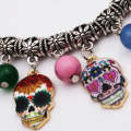 Halloween Lobster Buckle Skull Ghost Head Bracelet Printed DIY Agate Bracelet(Nsba00337 Bracelet)