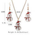 Christmas Gift Snowman Jewelry Alloy DIY Earrings Necklace Set(Earrings+Necklace)